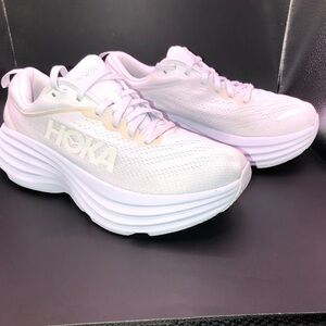Hoka Bondi 8 white/ white women’s size 8 sneakers